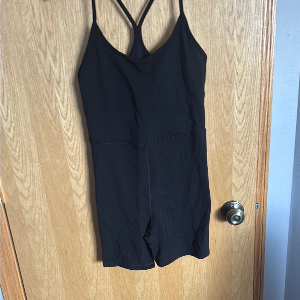 Old Navy black biker short romper